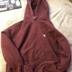 maroon champion hoodie